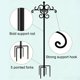 thumbnail image 5 of Soporte largo de metal para plantas | Gancho de jardín de hierro resistente | Estante de pared para macetas de exterior para decoración de patio, jardín, porche y cerca, 5 of 6