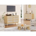 thumbnail image 6 of EastVita Wooden 6 Rattan Drawer Dresser with USB Ports and Outlets Chests of Drawers Storage for Bedroom Living Room Hallway Bedside Dining Room, 6 of 7