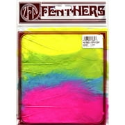 Zucker Feather Products Loose Turkey Flats Section Dyed Feathers - 4-6" - Spring Confetti Mix