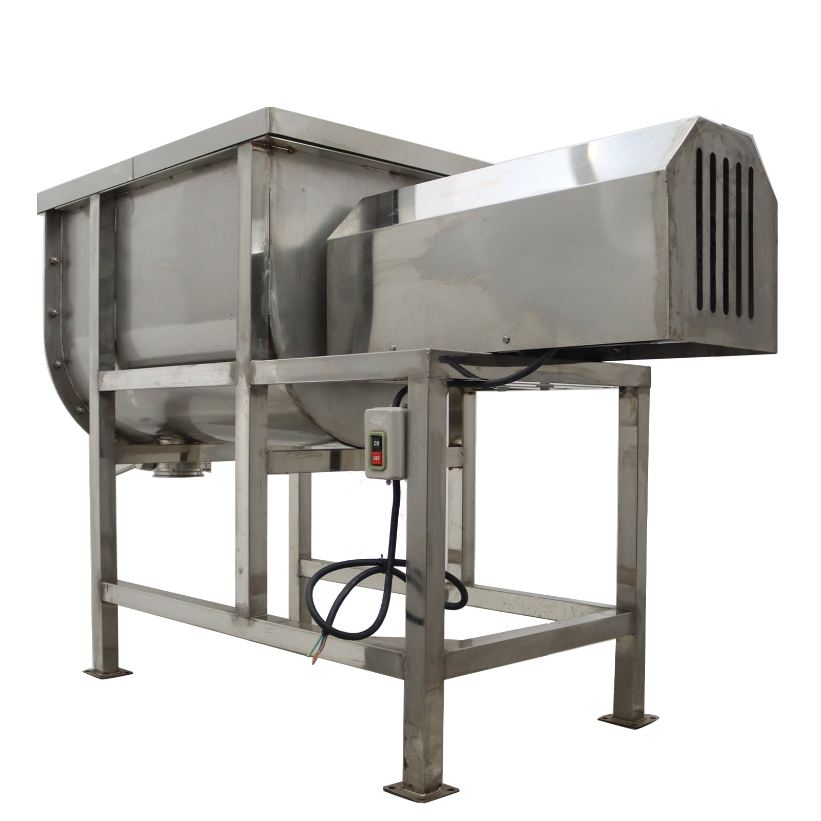 Dry and Wet Horizontal Mixer Ribbon Blender 220V for Feed Chemical Plastic Particles Mixing Machine