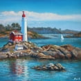 thumbnail image 2 of Yukish, Marina 20x20 Black Ornate Wood Framed with Double Matting Museum Art Print Titled - Lighthouse, 2 of 4