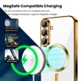 thumbnail image 5 of Entronix Magnetic Clear Case Compatible with Galaxy S26 Plus, Flexible TPU Cover and Built-in Camera Lens Protector, Gold, 5 of 6