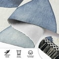 thumbnail image 3 of Indigo Watercolor Leaves 72x23.5" Bedroom Runner Rug, Durable and Non-Slip for Hallways and Living Rooms, 3 of 8