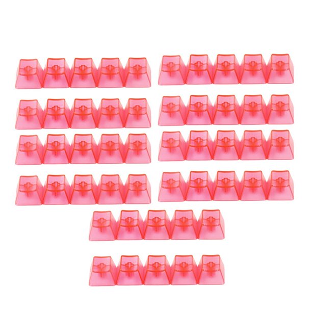 R4 1U transparente Tratamiento mate Buena resistencia a la fatiga Maquinaria Keycap 100 teclas rosa jinwen Teclas transparentes