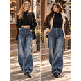 thumbnail image 3 of EMMIOL Women's Baggy Jeans High Waist Barrel Jeans Y2K Vintage Wide Leg Fit Jeans 90s Boyfriend Streetwear Denim Pants, 3 of 8