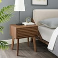 thumbnail image 1 of Modway Render Mid-Century Modern End Table or Nightstand in Walnut, 1 of 3