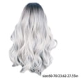 thumbnail image 3 of Full Head Cover Ladies Gray Gradient High Temperature Silk Hair Set Long Big Wave Curly Hair In The Middle Part Dyeing, 3 of 6