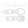 thumbnail image 2 of Baby Fork and Spoon Set with Portable Box Baby Training Equipment Self feeding Children's Tableware Set - Zebra, 2 of 5