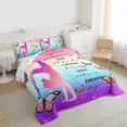 thumbnail image 3 of Homewish Gymnastics Gymnast Girl Bedding Comforter Set 2pcs for Kids Teens Adults,Abstract Gradient Twin Comforter Sets Microfiber,Flying Butterflies Breathable Bedding Set,Breathable Home Decor, 3 of 8