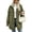 Army Green-RongHuan's coats for winter, variant on Women's Hooded Corduroy Jacket Button Down Shacket with Pockets Loose Fit Long Sleeve Coat Winter Outerwear