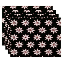 Simply Daisy 18" x 14" Christmas Stars 1 Geometric Print Placemats, Set of 4