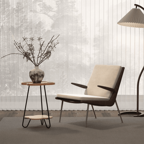 Round Accent Side Table with Petal-Shaped Dual-Layer Structure for Living Rooms, Bedrooms, or Entryways