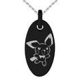 thumbnail image 2 of Tioneer Stainless Steel 2nd Gen Pichu Pokémon Engraved Small Oval Charm Pendant Necklace, 2 of 4