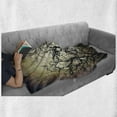 thumbnail image 6 of Horror Soft Flannel Fleece Blanket, Scary Twilight Scene with Grunge Tree Branch Silhouette over Dirty Night Sky Image, Cozy Plush for Indoor and Outdoor Use, 70" x 90", Sepia Black, by Ambesonne, 6 of 6