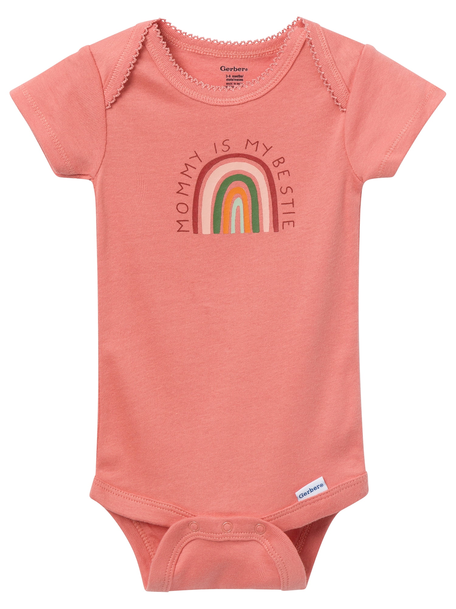 Gerber Gender Neutral Short Sleeve Onesies, 6-Pack, Sizes Newborn - 18 Months