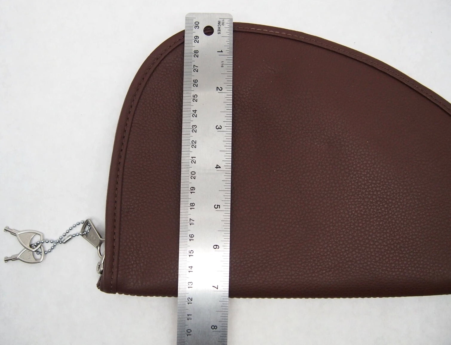 outROAR Gear Pistol Soft Case Leather Gun Rug Handgun Storage for Hunting Shooting Range Sports, Medium, Brown