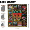 thumbnail image 4 of Music Gifts, Gifts for Music Lovers, Music Blanket, Music Gifts for Men, Music Gift, Music Gifts for Women, Music Lovers Gifts for Men, Blanket 60" x 50 ", 4 of 6