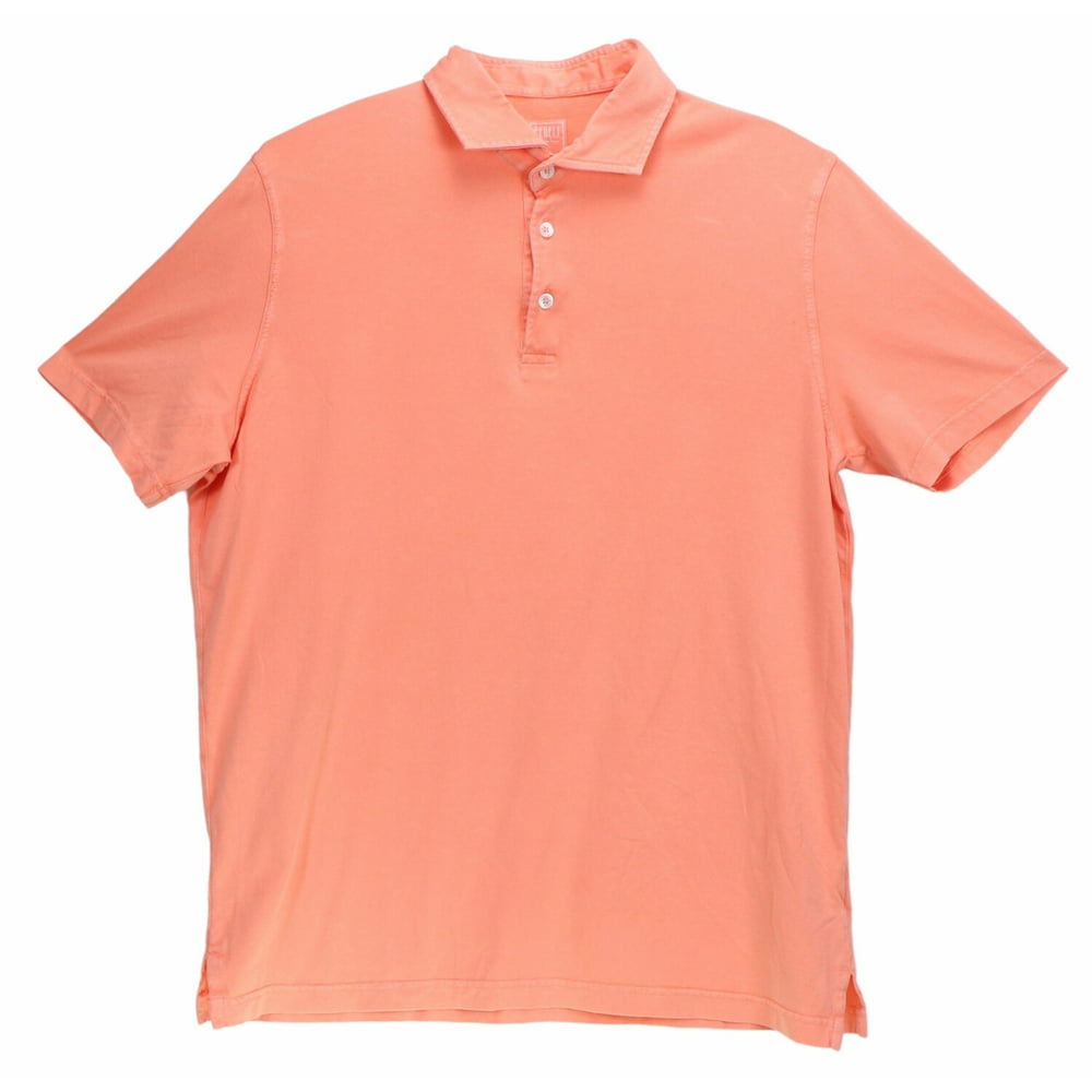 Fedeli Men's Orange Giza Organic Cotton Polo Shirt - 44 US / 54 EU ...