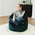 thumbnail image 5 of Big Joe Milano Bean Bag Chair for Kids, Teens, Adults, Ultra-Soft Emerald Plushie Polyester Blend, Lightweight Seat for Reading Nook and Gaming, 2.5 foot Refillable, 5 of 9