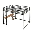 thumbnail image 6 of Gzxs Metal Loft Bed with Built-in Desk and Storage Corner Shelves, Full Size, Black, 6 of 8
