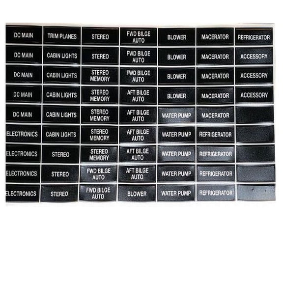 Boat Decal Stickers Labels | Breaker Panel 126