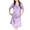 Purple, variant on Risckoth Women's V Neck Sleep Dress Lace Trim Bow Detail Gathered Bodice Short Sleeve Silky Ice Silk Nightgown