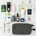 thumbnail image 6 of Pavilla Toiletry Bag, Mens Dopp Kit Bag, Canvas Travel Toiletry Bag, Water Resistant Shaving Bathroom Organizer for Travel, Gym, Shower Toiletries Storage for Grooming Accessories (Large, Grey), 6 of 8