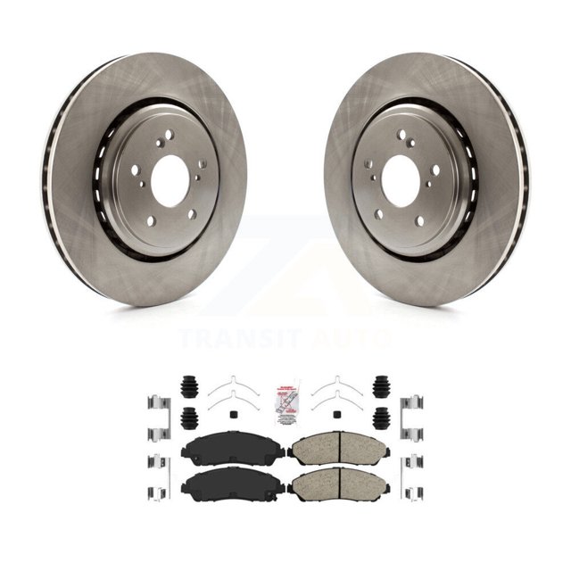Transit Auto Front Disc Brake Rotors and Ceramic Pads Kit for Car 2014-2016 Acura MDX K8A-104710