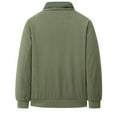 thumbnail image 4 of HOOMEUMY Winter Coats for Men Warm Fleece Jackets Long Sleeve Lapel Thicken Coat Lapel Windproof Outdoors Outerwear (Army Green,XXL）, 4 of 9
