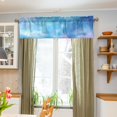 thumbnail image 4 of Starry Light Blue Sky Curtain Valances Farmhouse Design Window Treatment Decor Blackout Rod Pocket for Windows Living Room Kitchen 54" x 18", 4 of 5