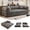 Grey, variant on Howcool 79" Convertible Sofa Bed, Corduroy Folding Pull Out Couch with Pillows, Boneless Compression Sofa in a Box, Floor Sofa with Support Rods for Living Room, Black