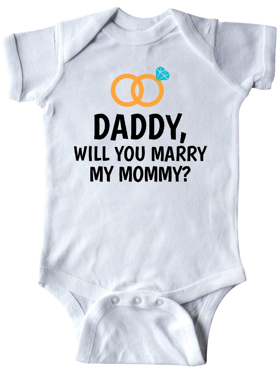 Will you marry daddy cute proposal say yes daddy will you marry me cute onesie gerber bodysuit adorable 0-3 month