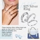 thumbnail image 3 of Anillo rodante triple entrelazado de plata de ley 925, sencillo y delicado, unisex Suplight Jewelry  exquisita, 3 of 6