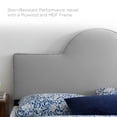 thumbnail image 5 of Headboard, King Size, Velvet, Light Grey Gray, Modern Contemporary Urban Design, Bedroom Master Guest Suite, 5 of 7