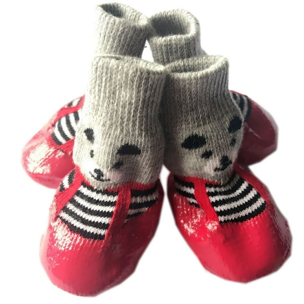 Pet Socks Dog Socks Rubber Dog Boots Pet Supplies 4PCS Pet Socks Anti Slip Waterproof Paw Protector Outdoor Sports Socks Shoes Boots Dogs Protective Paw Rain Snow Shoes Walmart