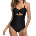 thumbnail image 2 of Babysbule Womens One Piece Swimsuits Fashion Summer Jumpsuit Bikini Elegant Ladies Cover Belly Conservative Swimsuit, 2 of 9
