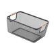 thumbnail image 4 of Cesta de almacenamiento de alambre de metal con asas de madera, contenedor de malla portátil para gabinete, despensa, regalos, refrigerios, maquillaje 32 cm x 21 cm x 16 cm, 4 of 8