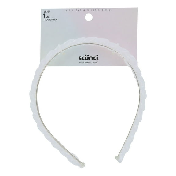 Scunci A Tie Dye & Brights Story Plastic Clear Chainlink Headband, 1-Piece