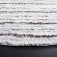 thumbnail image 3 of SAFAVIEH Berber Jaslyn Abstract Shag Area Rug, 7' x 7' Round, Grey/Dark Grey, 3 of 8