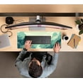 thumbnail image 5 of Cute Pastel Mint Green Forest Sage Desk Mat Anime Large Gaming Mouse Pad XL, Aesthetic Sunrise Laptop Computer Keyboard Mouse Mat, Women Office Desk Decor Cover Mat with Stitched Edges 31.5"x11.8", 5 of 6