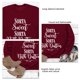 thumbnail image 3 of Sudadera holgada con cuello redondo y estampado de letras para citas elegantes, talla L, sudadera informal de manga larga en color burdeos, 3 of 4