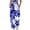 Blue, variant on AOOCHASLIY Women Fall Pants Clothes Womens Floral Print Sweatpants Loose Lounge Trousers with Pockets High Waist Pants