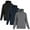 Black & Navy & Charcoal, variant on Womens Heavyweight Fleece Lined Pullover Hoodie 3 Pack (M-2XL)