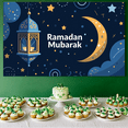 thumbnail image 5 of Ramadan Mubarak Celebration Lantern Lights Backdrop Banner Islamic Decorations Festive Background Eid Mubarak Party Supplies Photography Props, 5 of 8