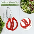 thumbnail image 2 of Tutuviw Kitchen Seafood Scissors , 8Pcs Multifunctional Stainless Steel Seafood Crab Legs Crackers and Tools for King Crab, Lobster, Shellfish, Crawfish, Prawns, Crab Leg Crackers, 2 of 7