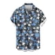 thumbnail image 1 of Mens Casual Manga Corta Botón Abajo Camisas, Cuello de Vuelta Impresión para el Verano, Al Aire Libre Y Desgaste Casual, 1 of 8