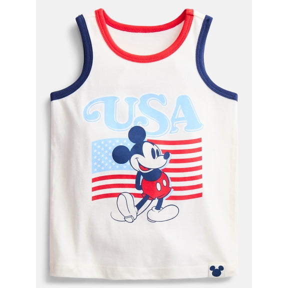 Disney Toddler Boys Mickey USA Graphic Tank Top, Sizes 12M-5T