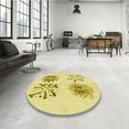 thumbnail image 4 of Ahgly Company Machine Washable Indoor Rectangle Transitional Sun Yellow Area Rugs, 7' x 10', 4 of 7