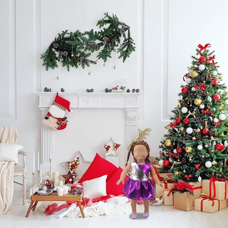 Gqtwoy 18 Inch Doll Clothes Christmas Dress, Glossy Doll Outfit, Holiday  Dress Up Costume, Unique Design for 18 Inch Dolls, Perfect Gift for Ages 3  to ...