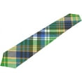 thumbnail image 5 of Rectangle Cloth Table Runner, Green Tartan Texture Table Cover 13"x70"for Wedding Birthday Holiday, 5 of 5